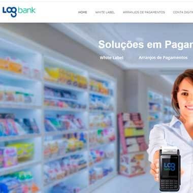 criação de sites log bank