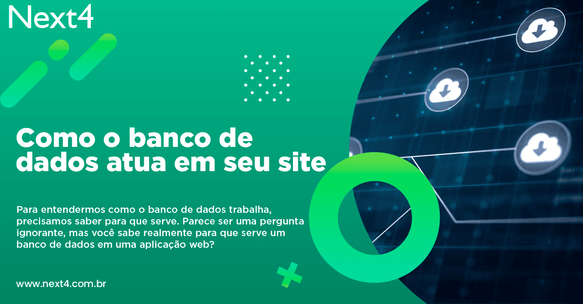 Como o banco de dados atua em seu site