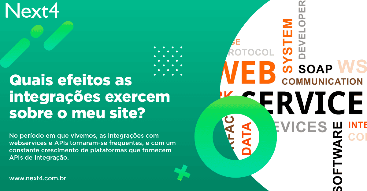 Quais efeitos as integrações exercem sobre o meu site?