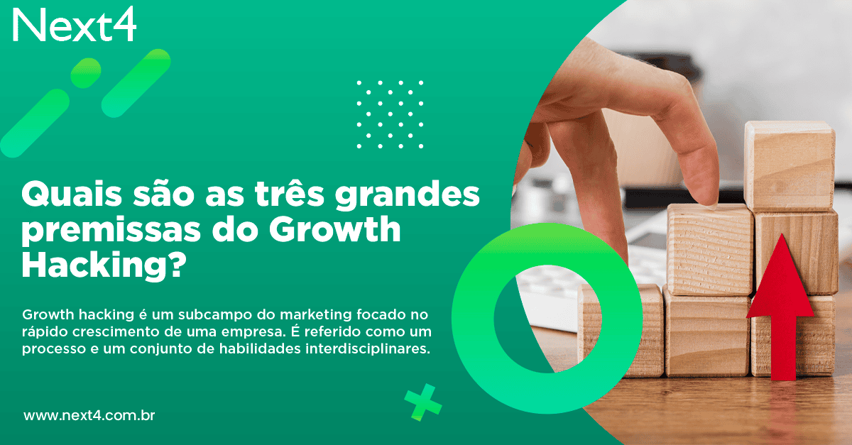 Quais são as três grandes premissas do Growth Hacking?