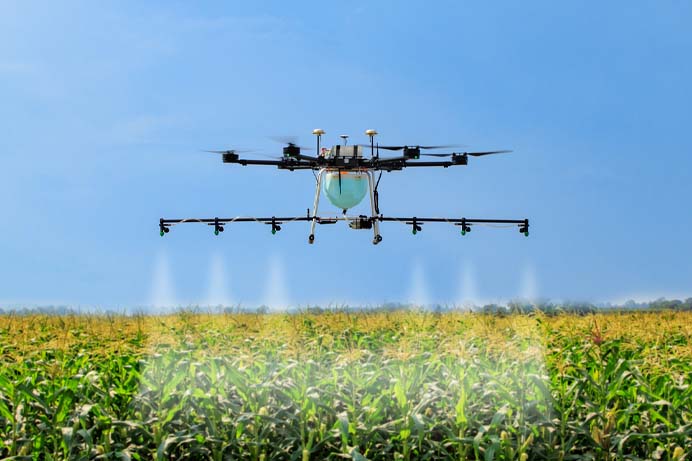 aplicação de insumos com Drones no Agronegócio