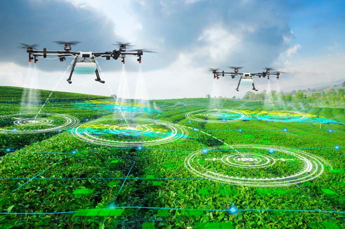 monitoramento com drones na agricultura